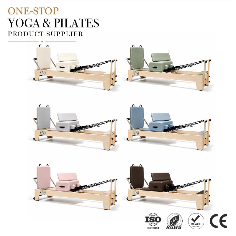 Home Gym Leg Machine - YTYIN Reformer Pilates en bois d'érable