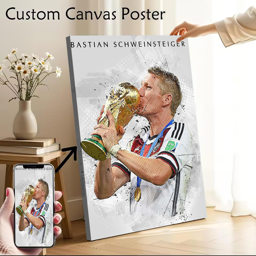 Home Gym Decor - Bastian Schweinsteiger – affiche sur toile