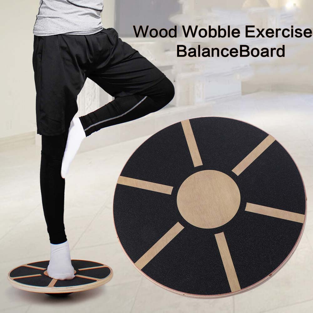 Wobble Board Balance - Planche d'équilibre ronde en bois antidérapante