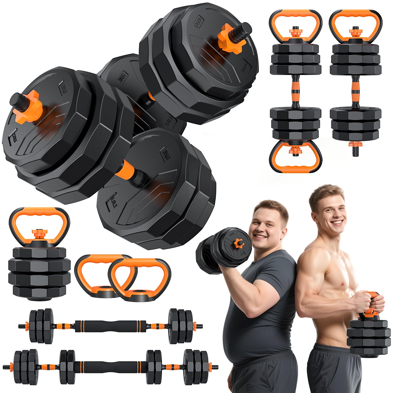 Home Gym Used - Haltère réglable 5-en-1 33-88lbs avec connecteur,