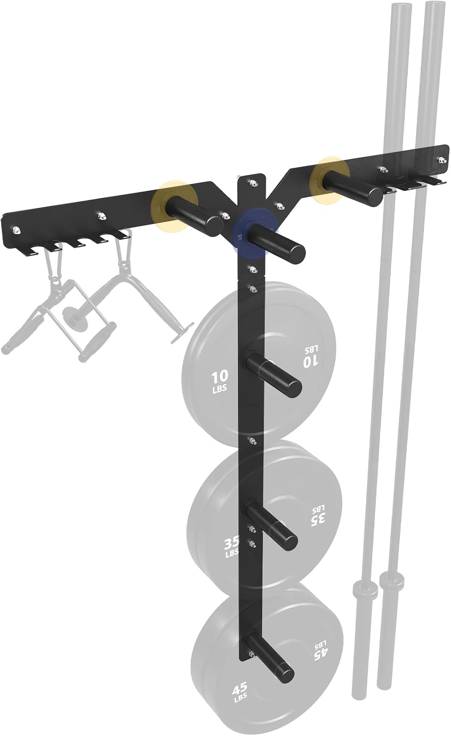 Home Gym In Garage - Support mural pour rangement de plaques