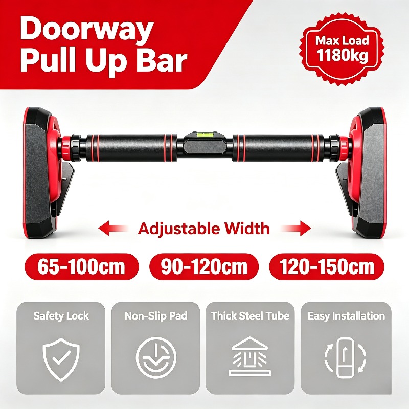 Suspension Trainer Door - Barre de traction murale sans perçage,