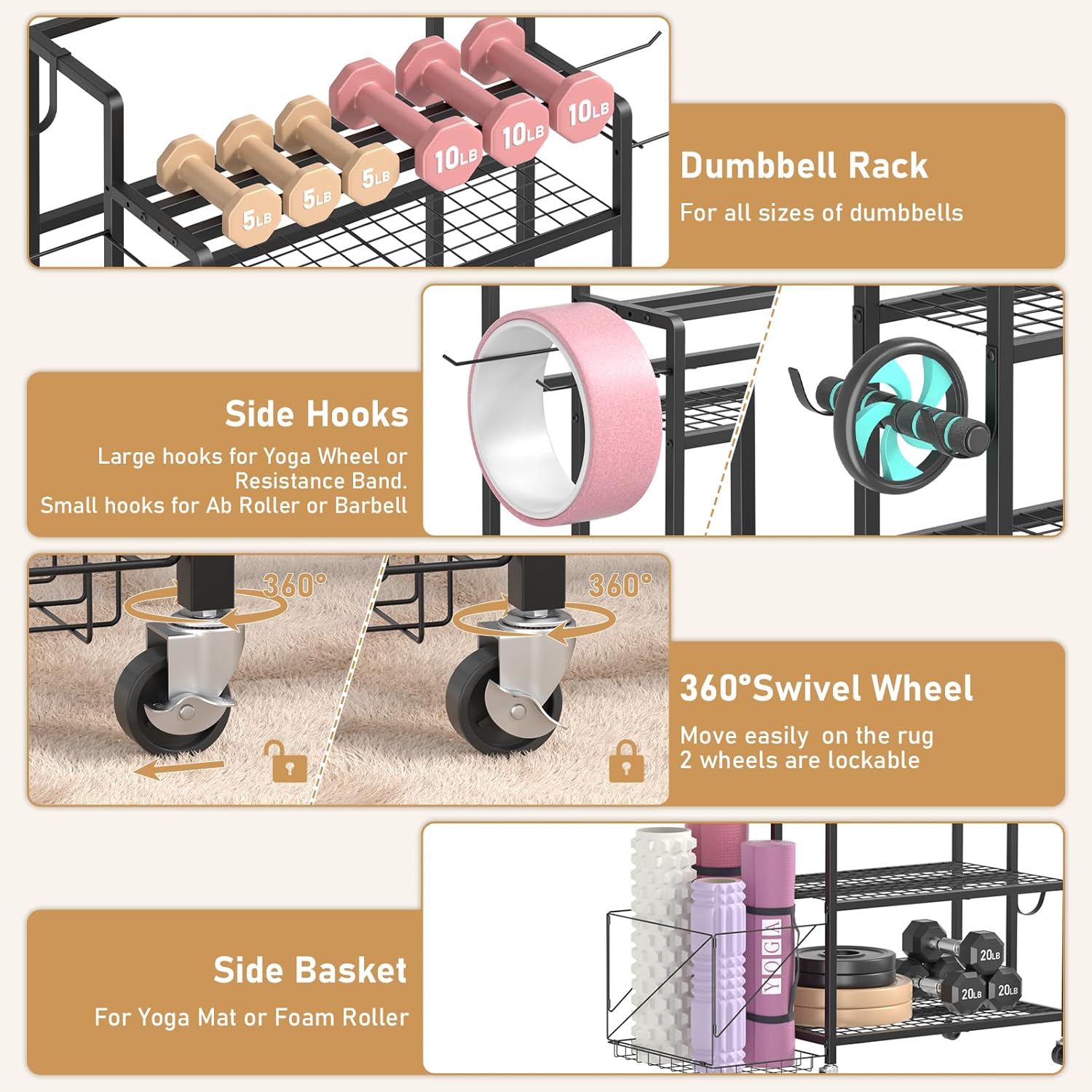 Rangement pour salle de sport  - Home Gym Kettlebells avis et prix