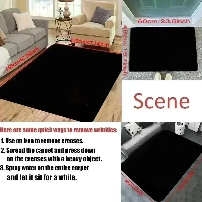 Tapis léopard 3D à fond noir,  - Home Gym On Carpet avis et prix