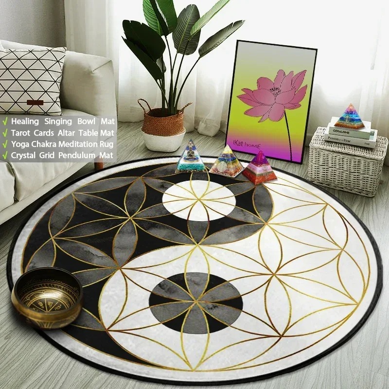 Yin Yang Taiji tapis rond fleu - Home Gym On Carpet avis et prix