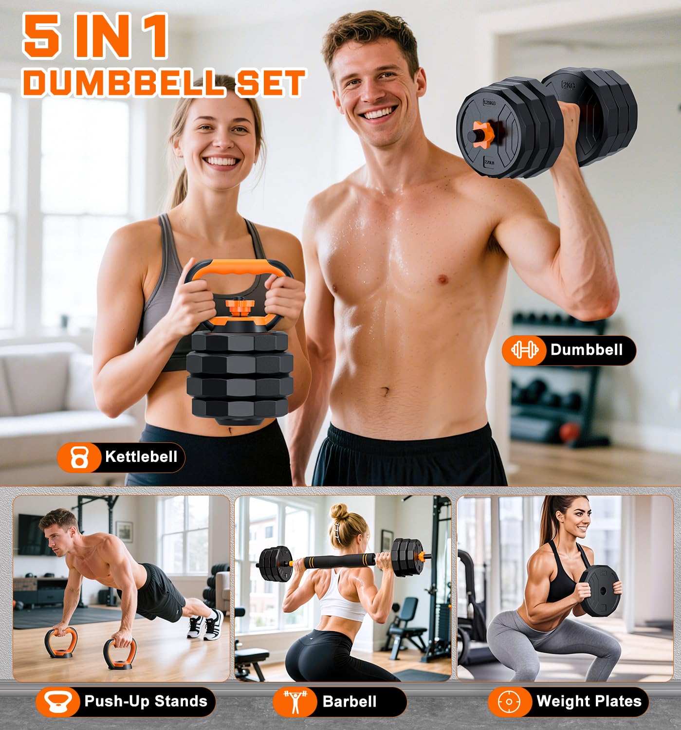 Haltère réglable 5-en-1 33-88l - Home Gym Used avis et prix
