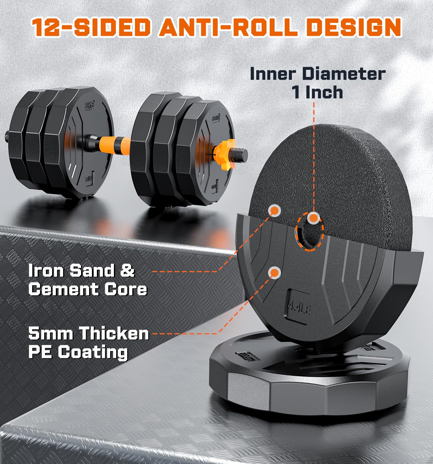 Haltère réglable 5-en-1 33-88l - Home Gym Used avis et prix