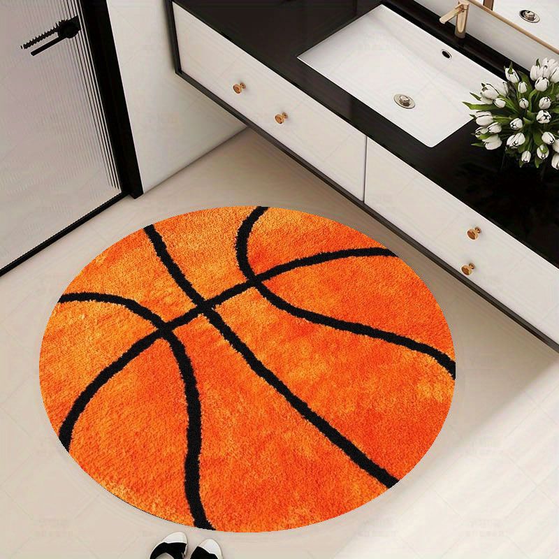 Tapis rond à motif de basket-b - Home Gym On Carpet avis et prix