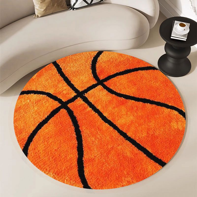 Tapis rond à motif de basket-b - Home Gym On Carpet avis et prix