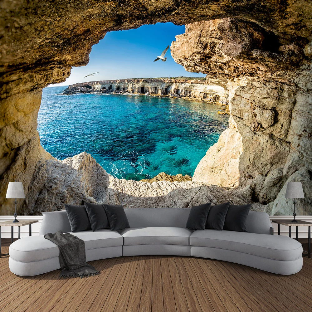 Tapisserie de paysage de grott - Home Gym Decor avis et prix